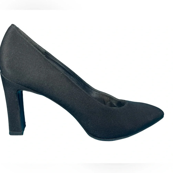 Stuart Weitzman Shoes - Stuart Weitzman Black Stretch Fabric Heels